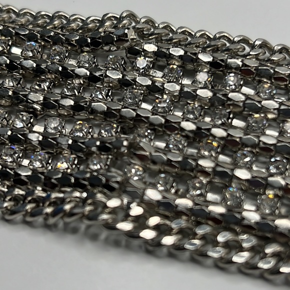 Vintage Clear Rhinestone Bling Bracelet - Picture 11 of 17